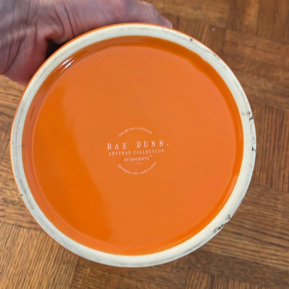 RAE DUNN Potions Ceramic Bowl ORANGE